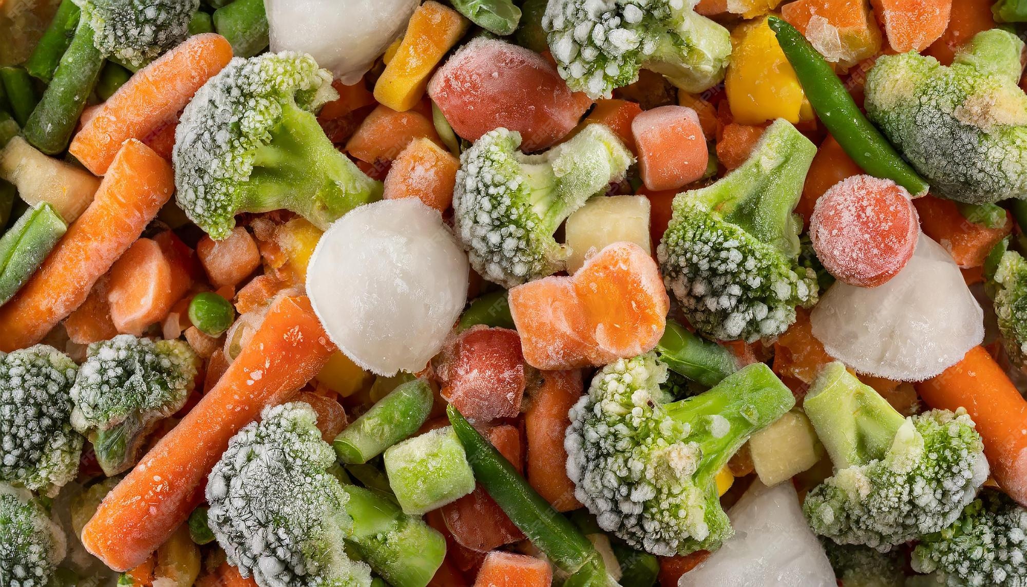 mezcla verduras congeladas guisantes verdes brocoli zanahoria alimentos organicos vista superior 117466 19061