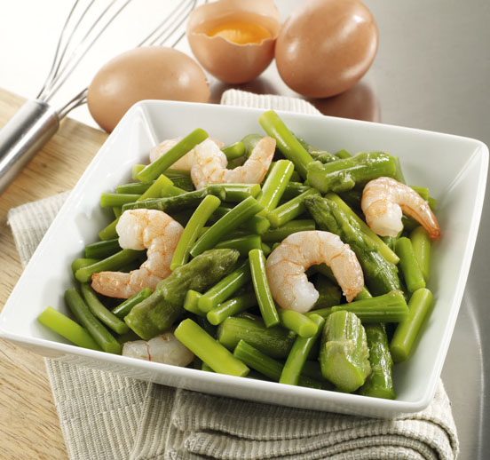REVUELTO AJETES TRIGUEROS Y GAMBAS 10.90€ 1KG